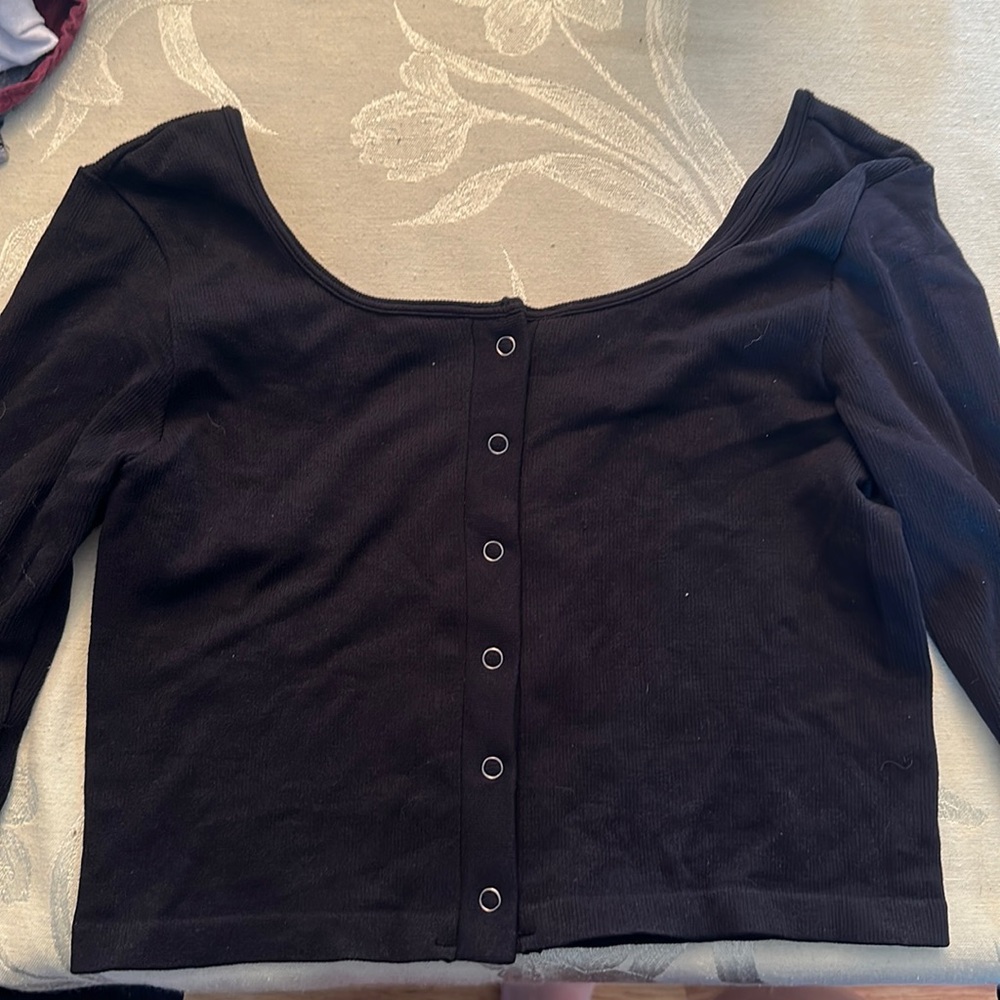 Cute black button up shirt